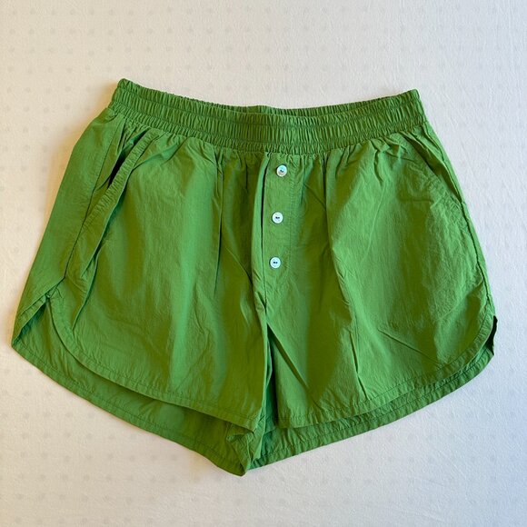 Donni Nylon Shorts - Matcha - Picture 2 of 5